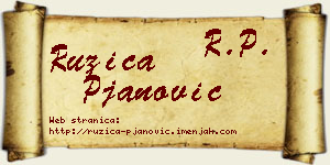 Ružica Pjanović vizit kartica